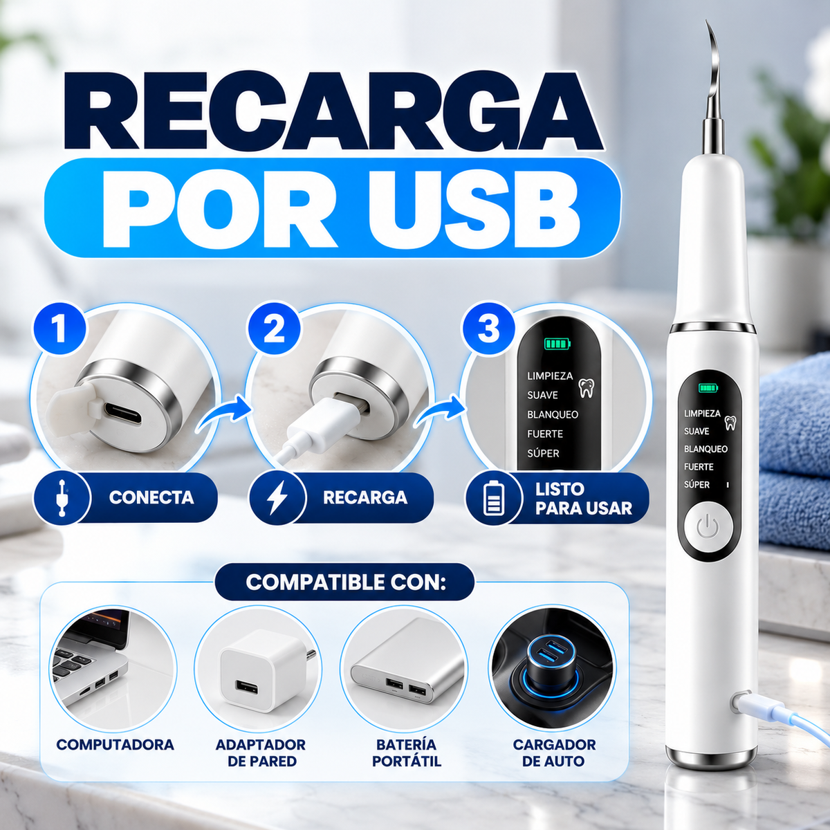 Removedor de Placas y Sarro Ultra-Sonico